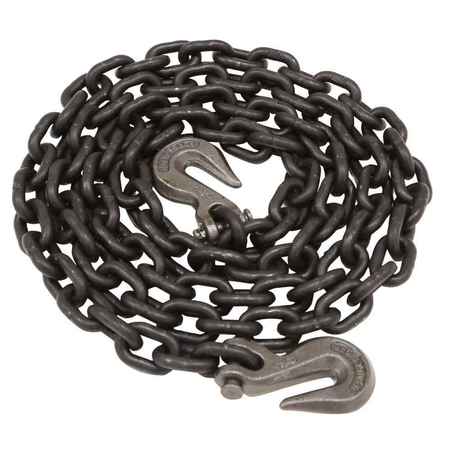 US CARGO CONTROL Tie Down Chain Assembly 3/8" x 16' w/ Clevis Grab Hooks - Grade 80 TC381680